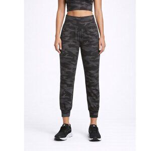 Athleta Salutation Camo Joggers Women's Small Gray Black High Rise Athleisure